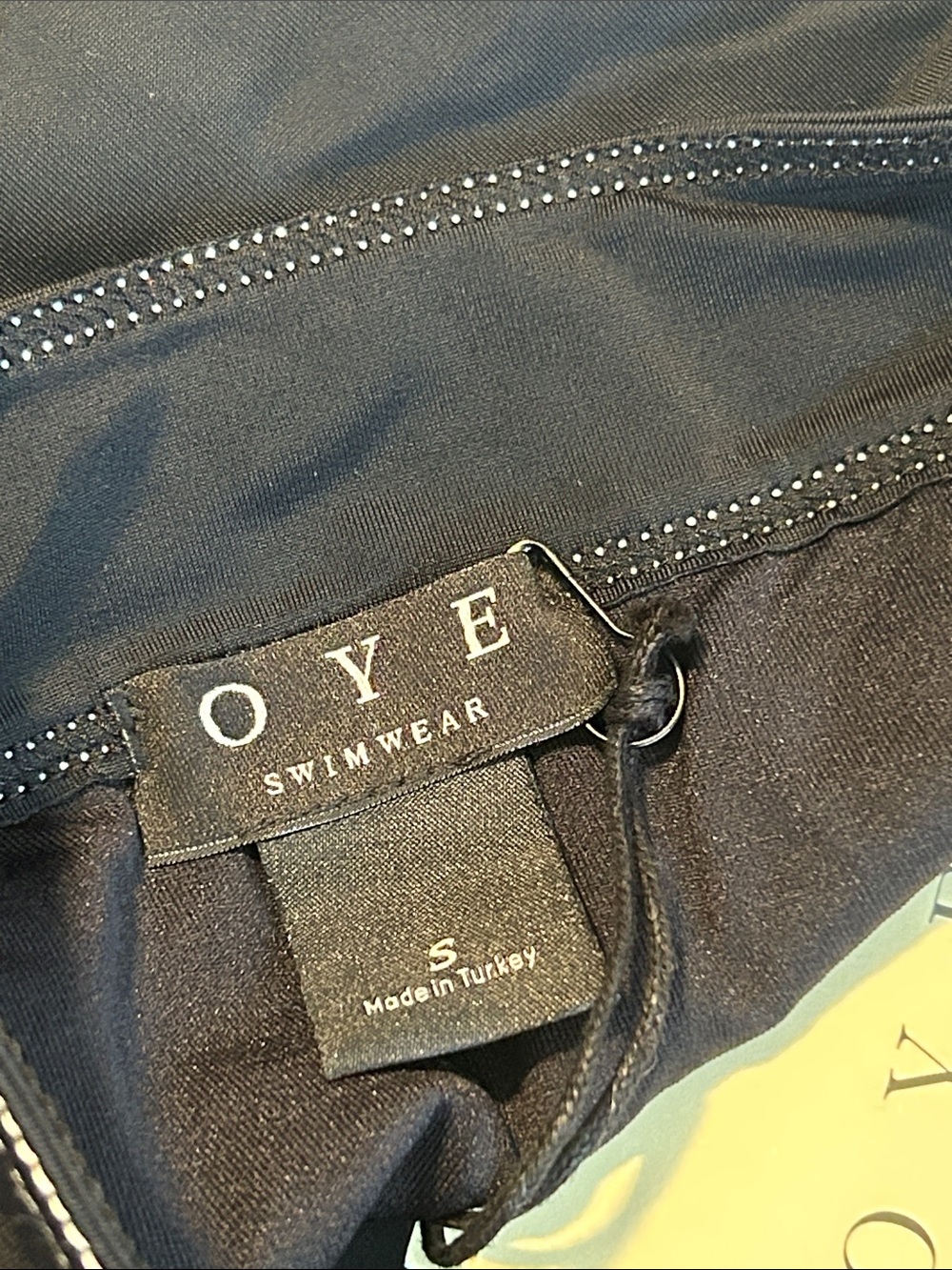 OYE Swimwear Lavinia Bandeau High-Waisted Black Swim Bottoms S NWT - Picture 4 of 8